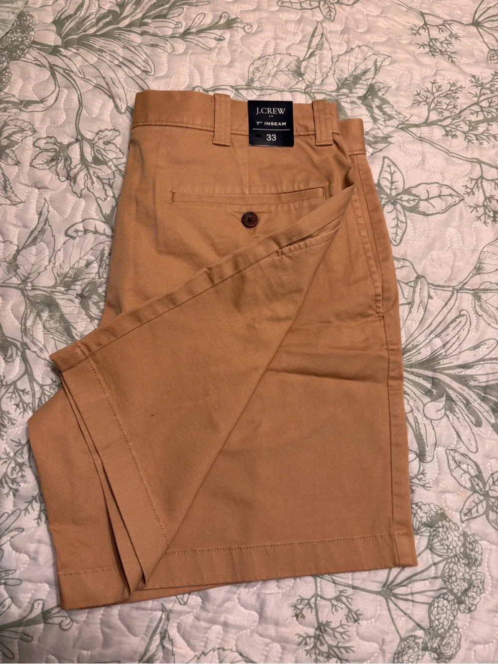 J. Crew Men's Tan Flat-Front Shorts